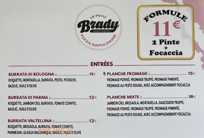 Le Petit Brady — carte page 1