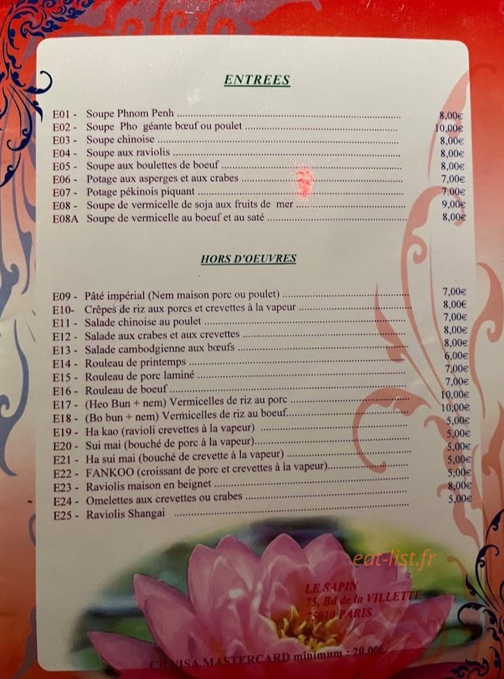 Le Sapin — carte page 2