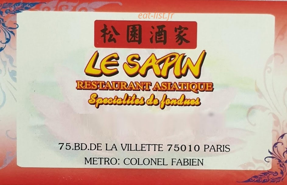 Le Sapin — carte page 1