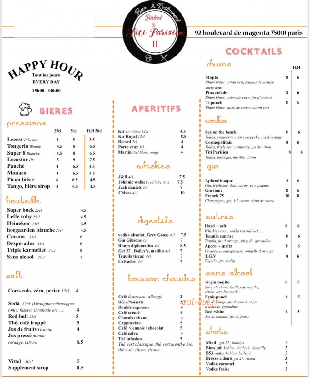 Le Titi Parisien — carte page 2