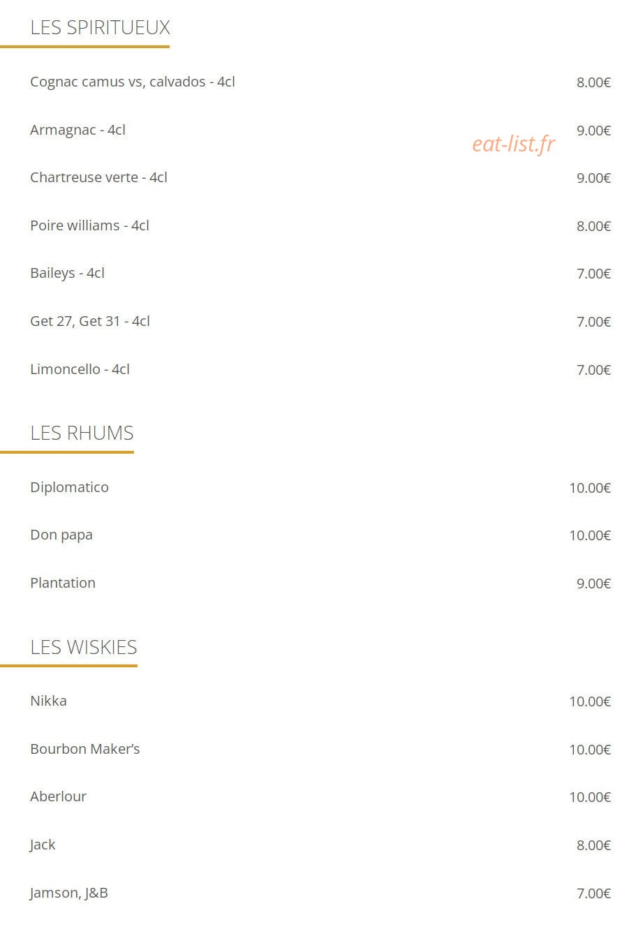 Léo Bistrot — carte page 7