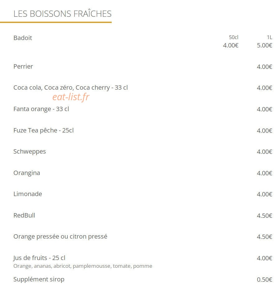 Léo Bistrot — carte page 5