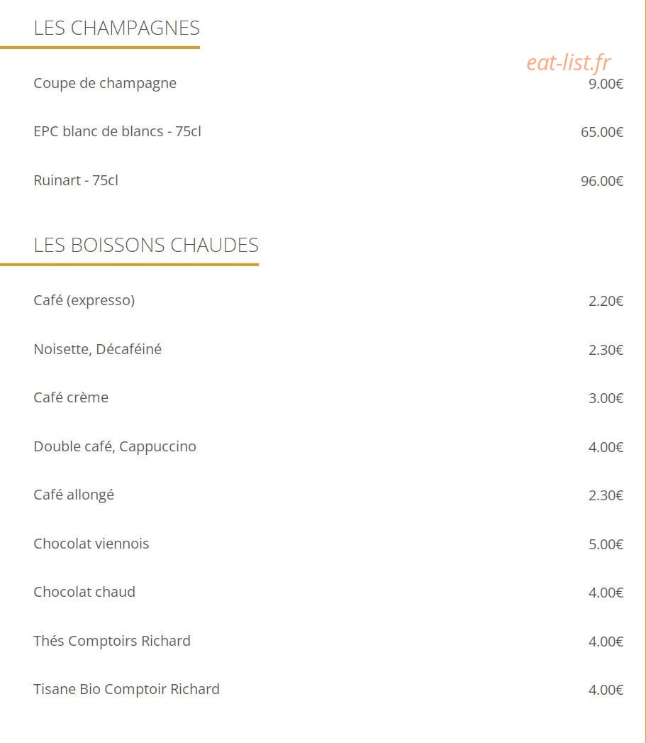 Léo Bistrot — carte page 10