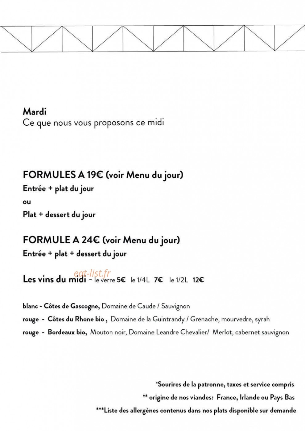 Les Vinaigriers — carte page 1