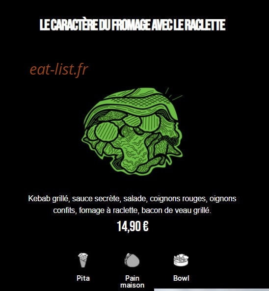 Lüks Kebab — carte page 1