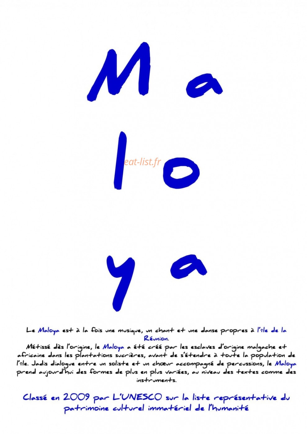 Maloya — carte page 1