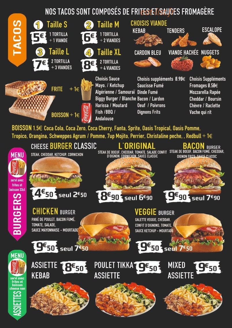 Nawab kebab — carte page 3
