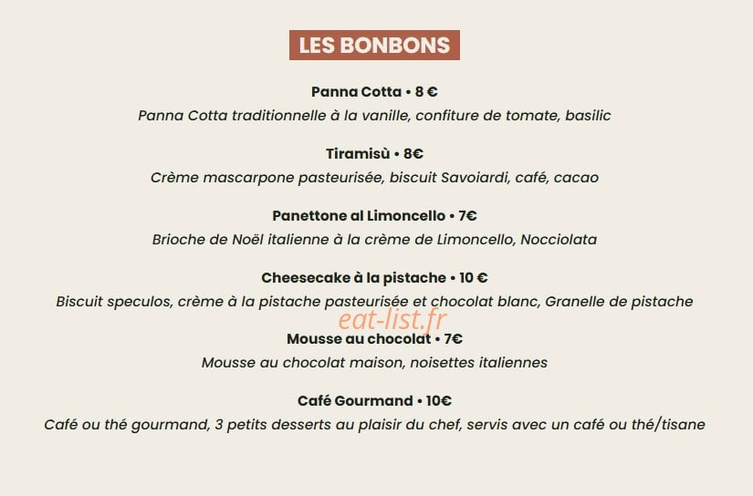 Ottobre Pizzeria — carte page 7