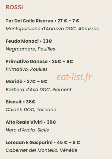 Ottobre Pizzeria — carte page 10