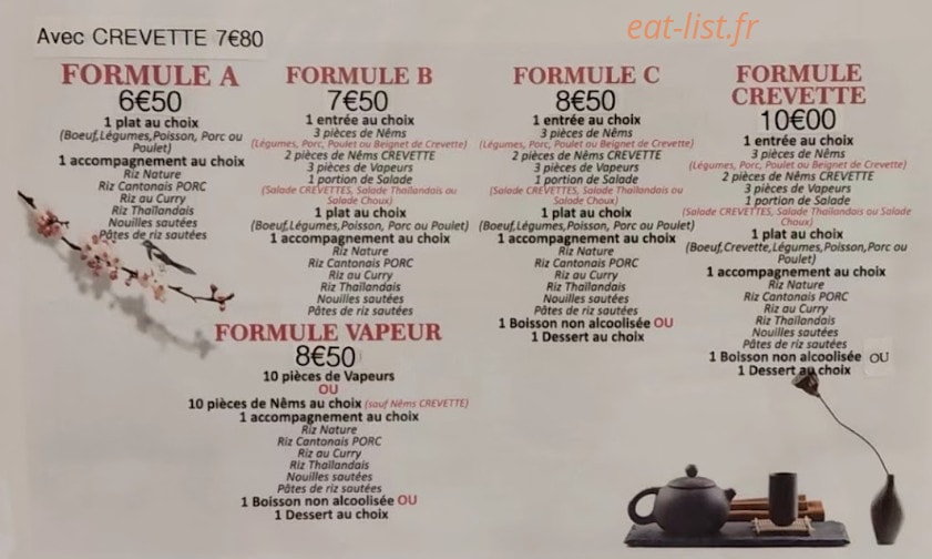 Panda Fast Food — carte page 1
