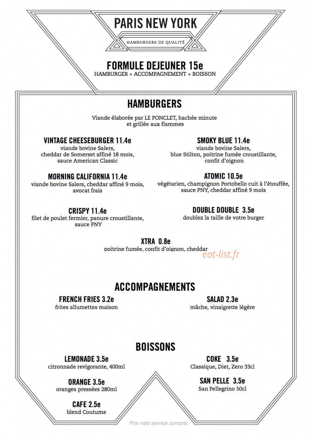 Paris New York — carte page 1