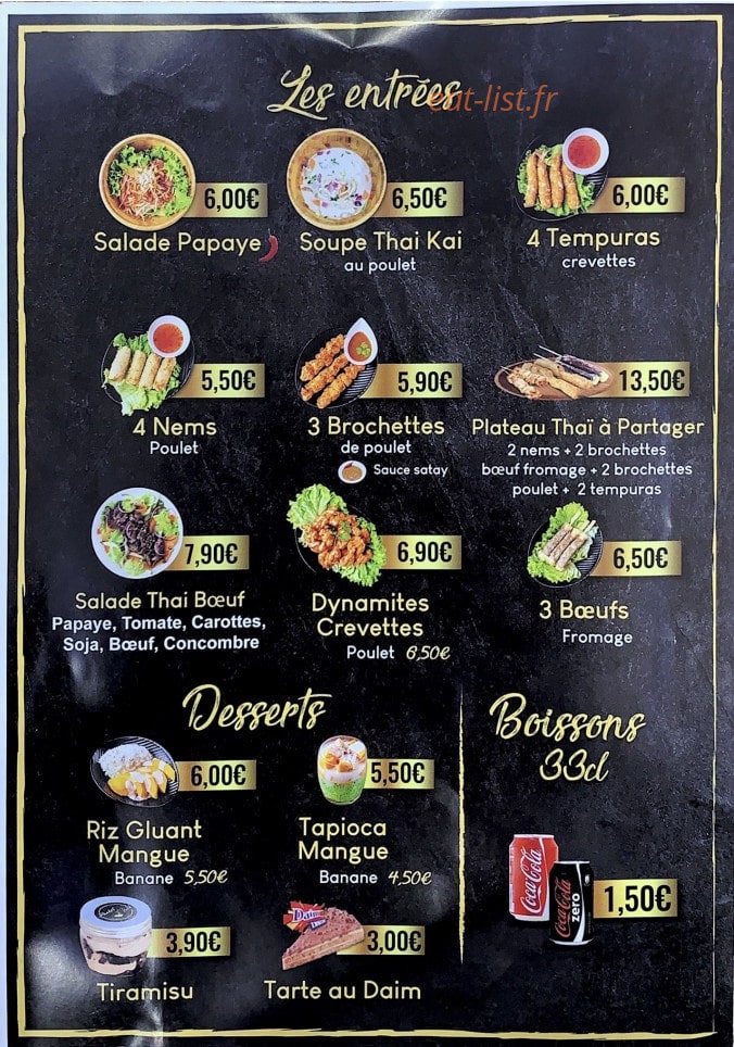 Phuket Wok — carte page 1