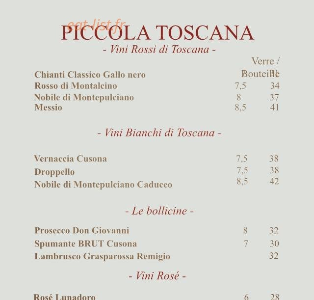 Piccola Toscana — carte page 2