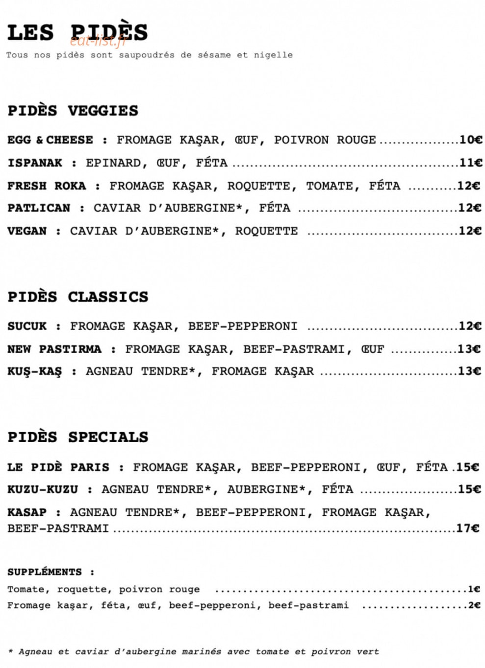 Pide — carte page 1