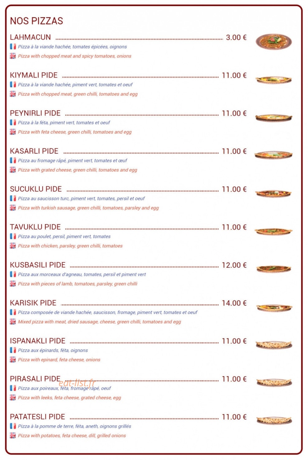Pizza Grill Istanbul — carte page 2