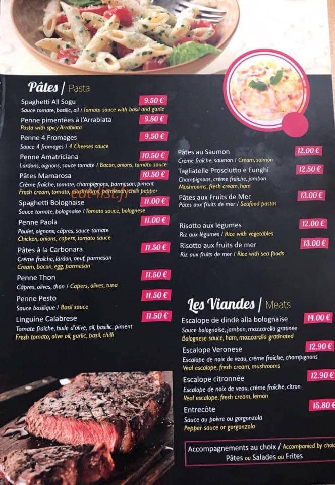 Pizza verdi — carte page 1