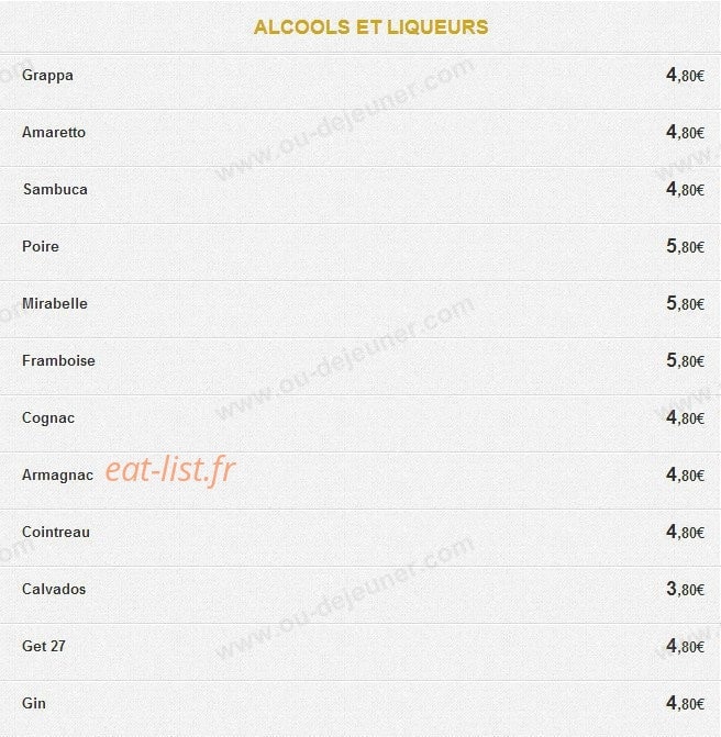 Pizzeria La Grange — carte page 7