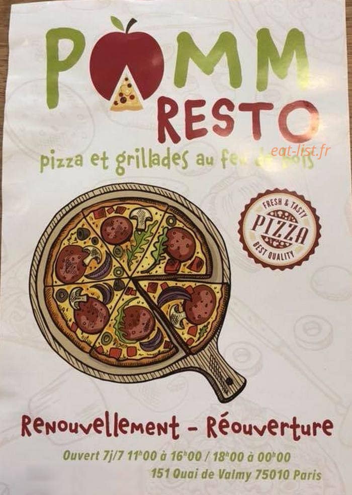 Pomm' Resto — carte page 1