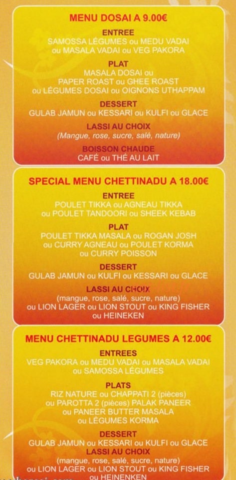 Restaurant Chettinadu — carte page 6