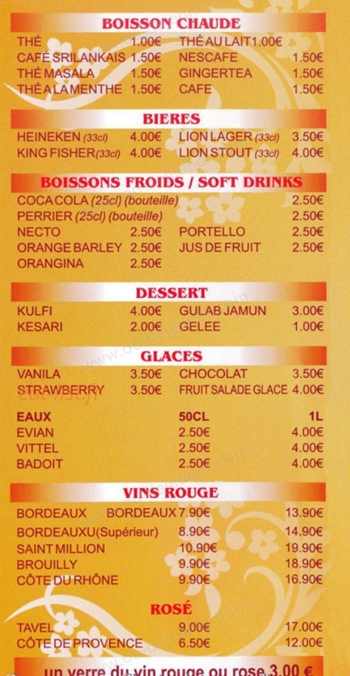 Restaurant Chettinadu — carte page 5