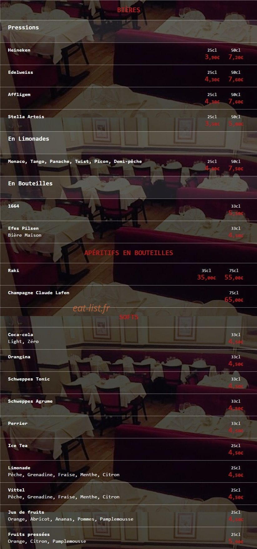 Restaurant Derya — carte page 7
