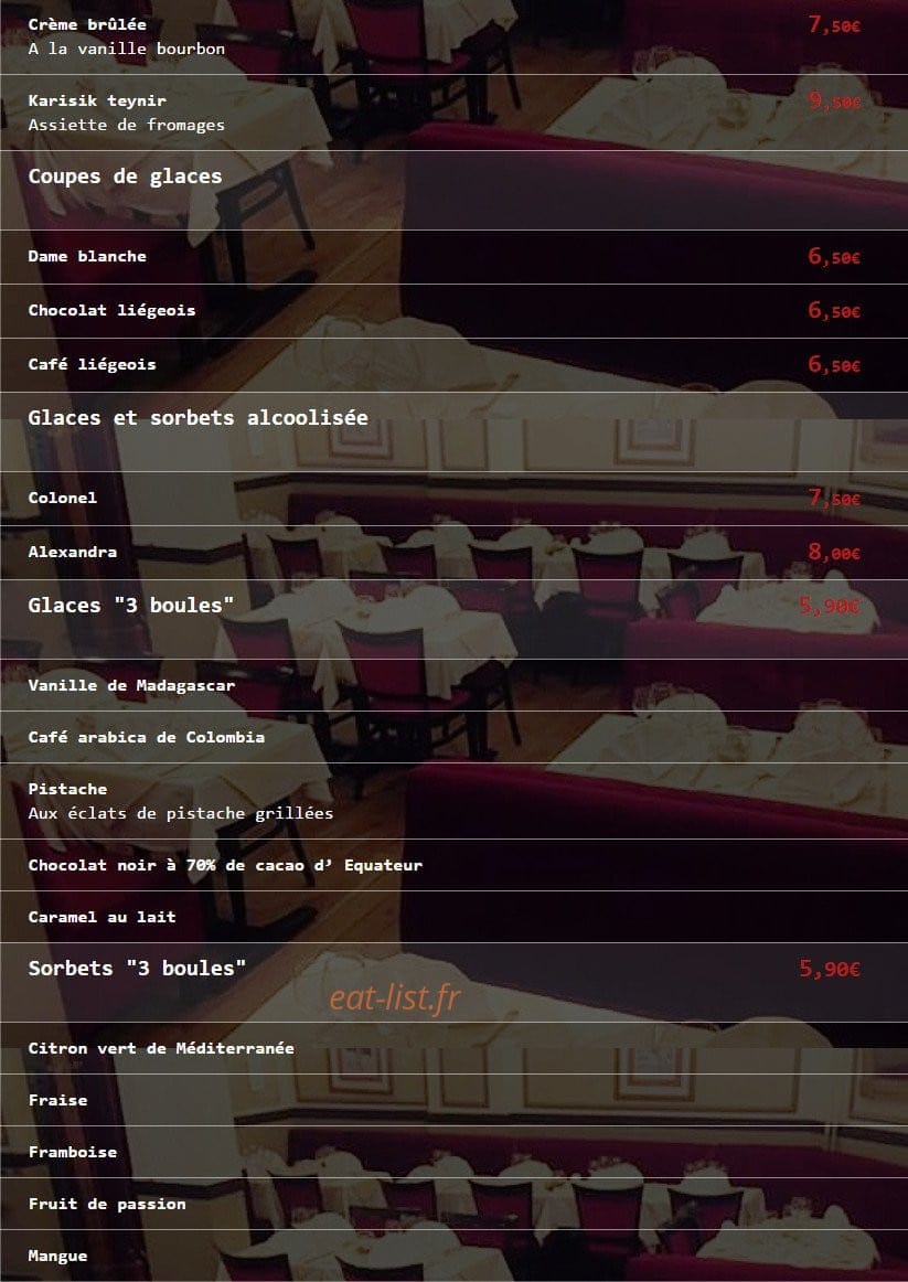 Restaurant Derya — carte page 5
