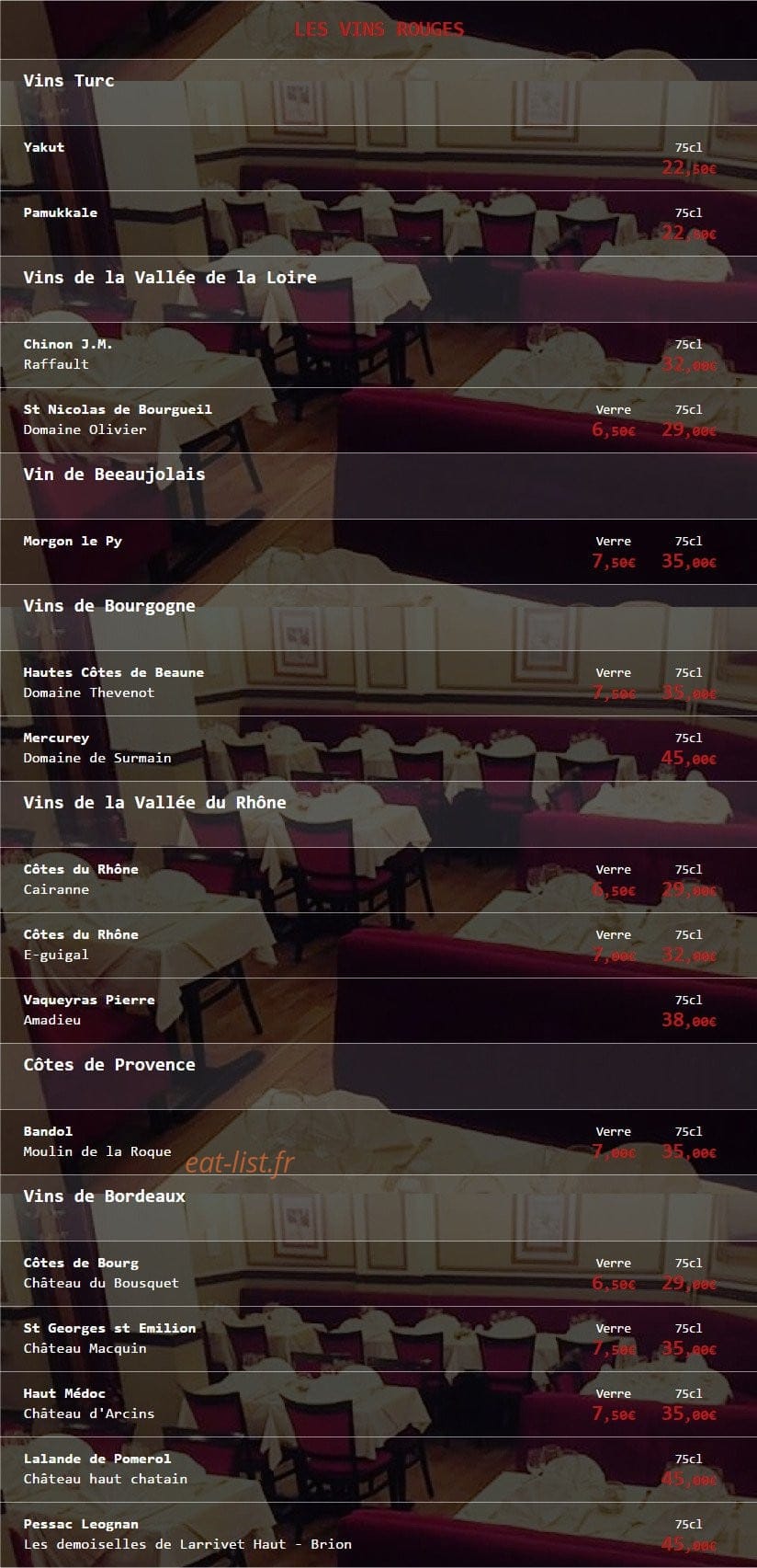 Restaurant Derya — carte page 10