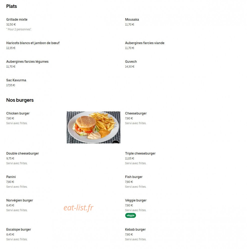 Restaurant Istanbul — carte page 3