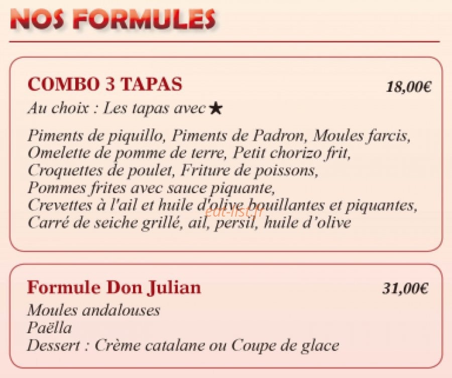 Restaurant La Paella — carte page 6