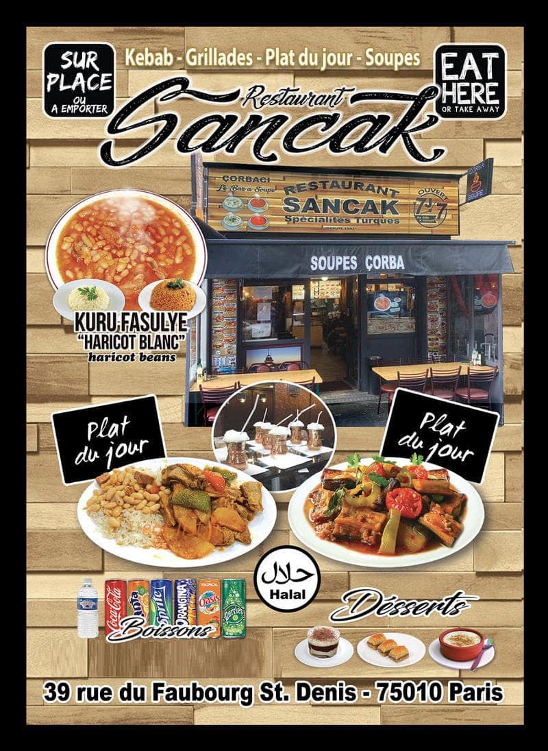 Restaurant Sancak — carte page 1