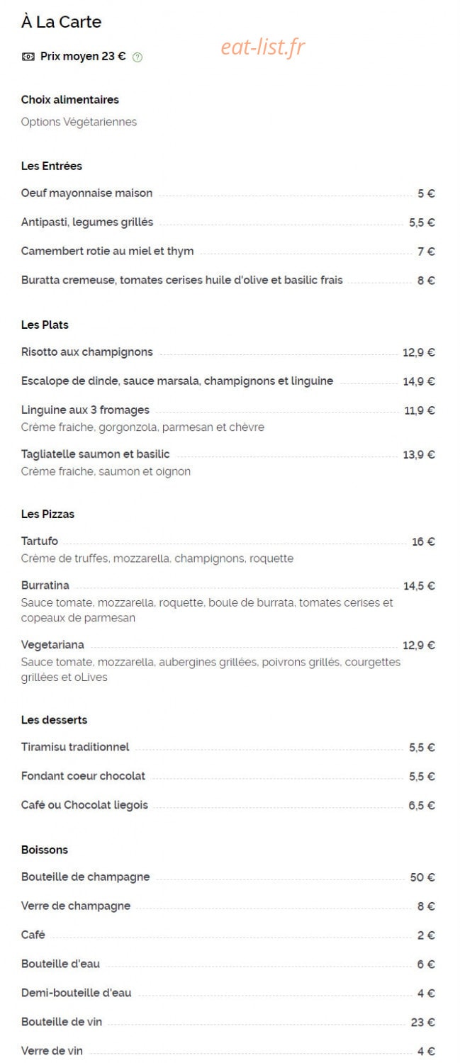 Romy's — carte page 1