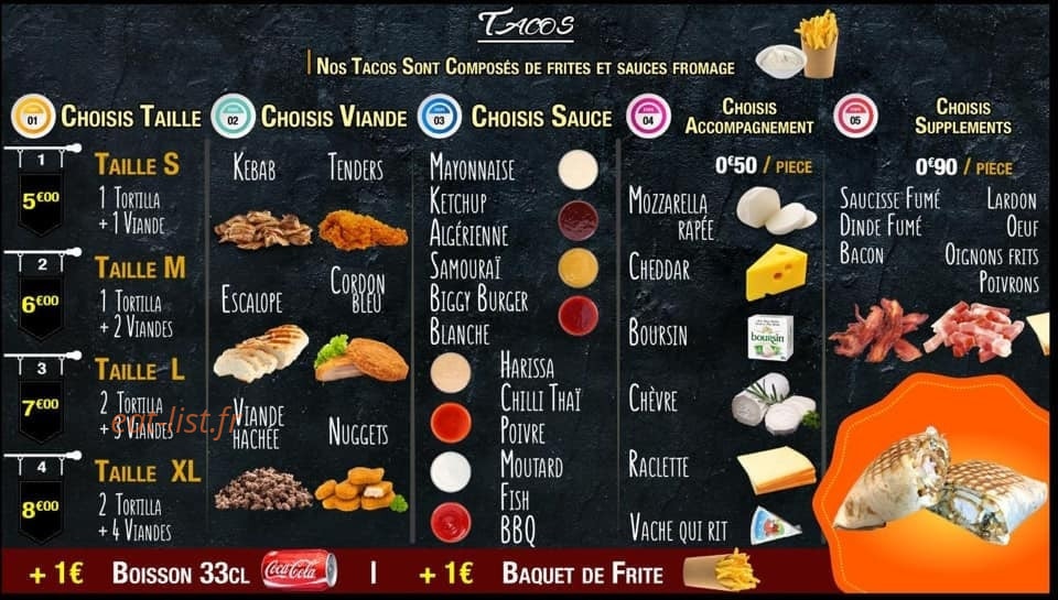 Royal Kebab & Tacos — carte page 2