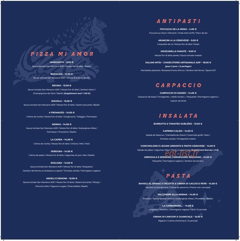 Sonata Paradis — carte page 1