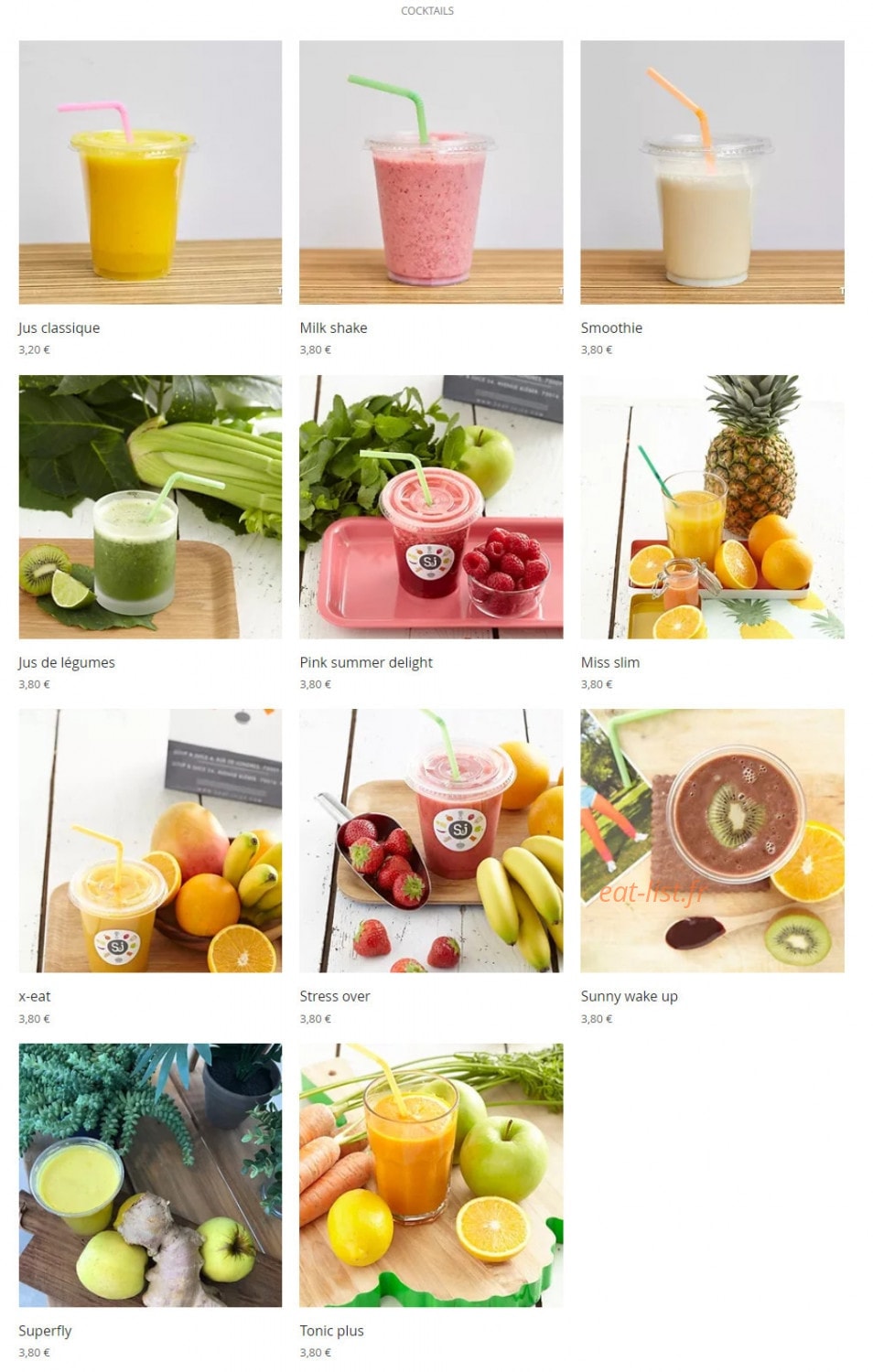 Soup & Juice — carte page 3