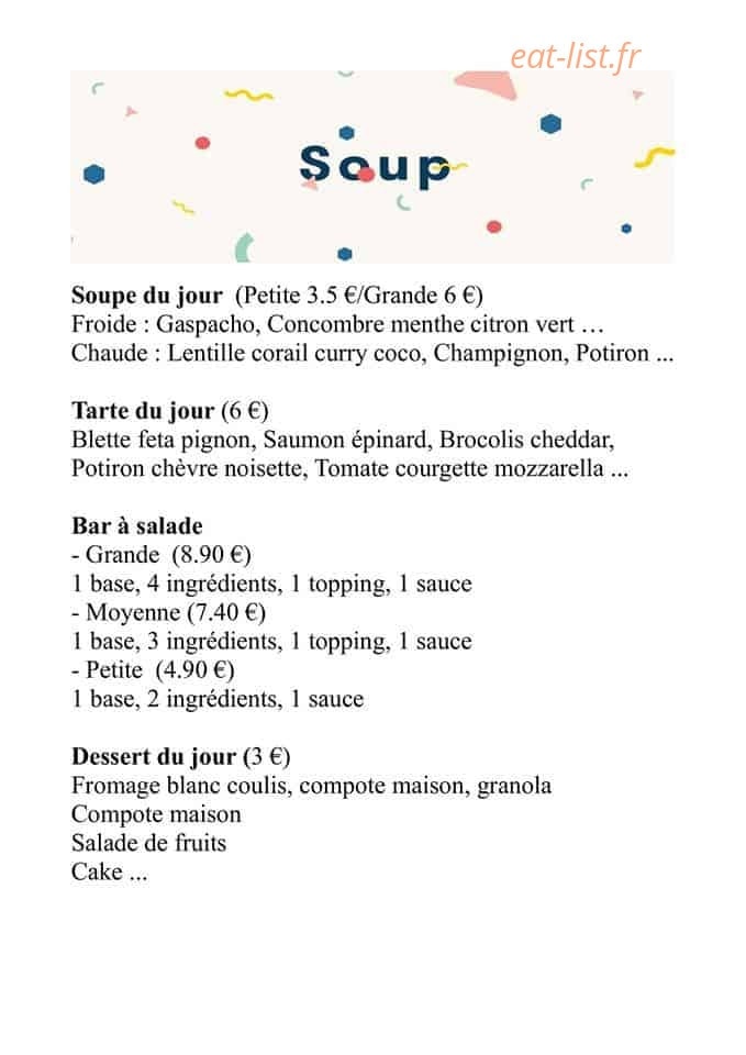 Soup — carte page 1