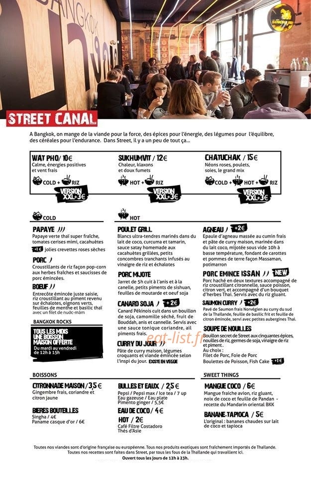 Street Bangkok — carte page 1