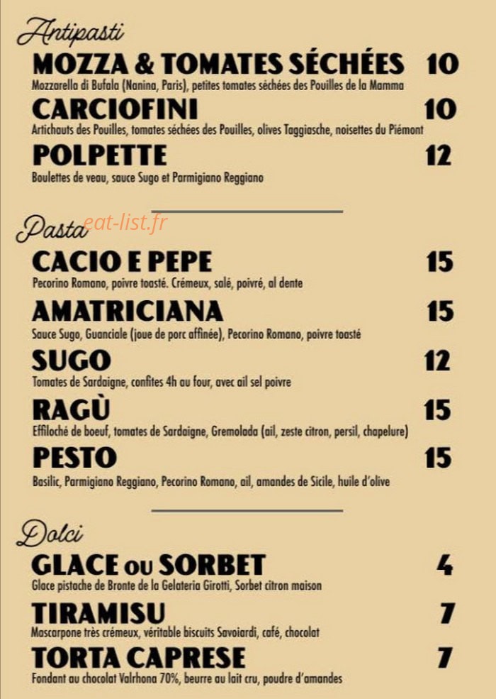 Sugo — carte page 1