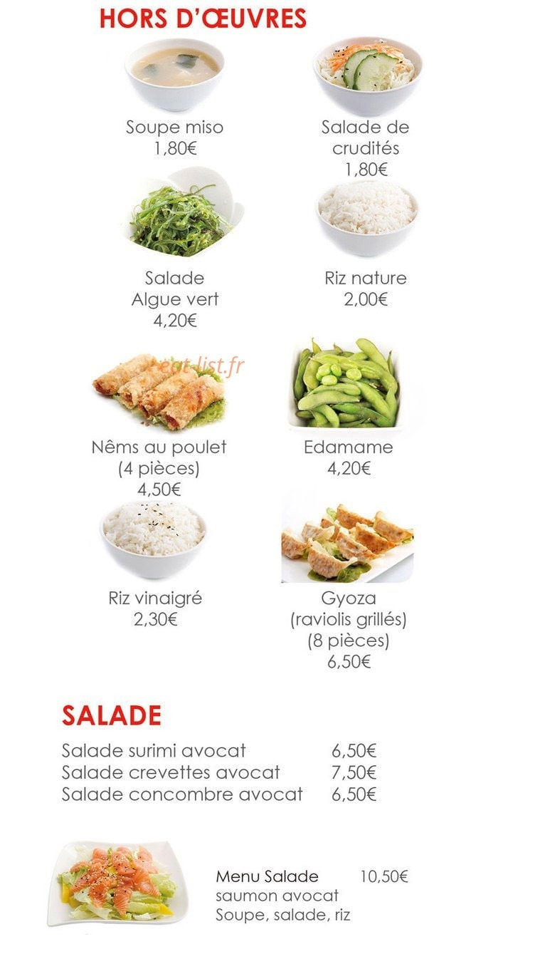 Sushi Rama — carte page 1
