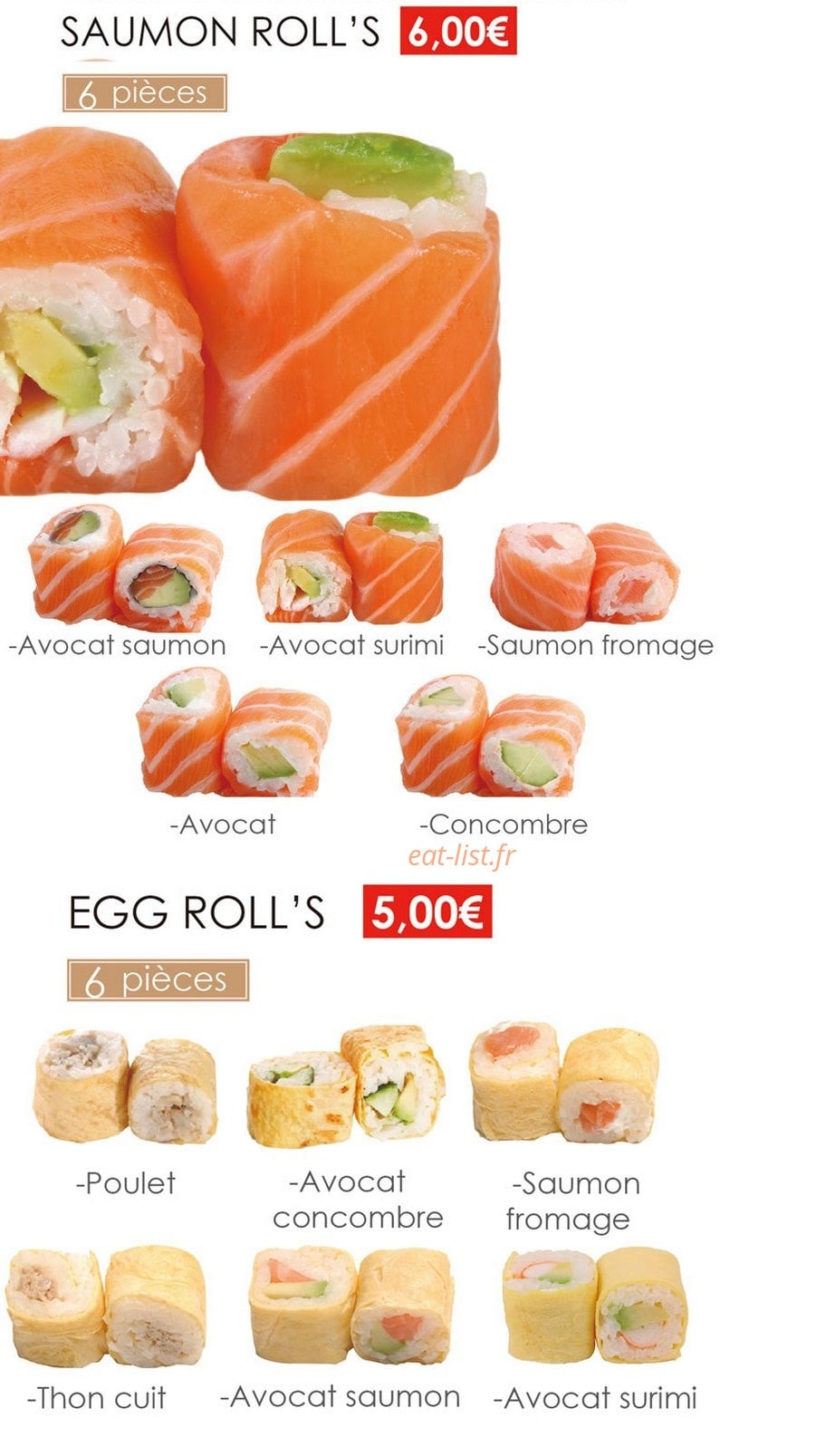 Sushi Rama — carte page 6