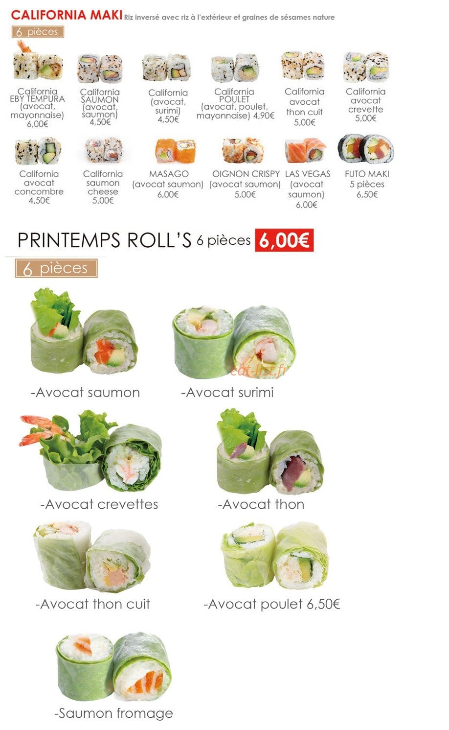 Sushi Rama — carte page 5