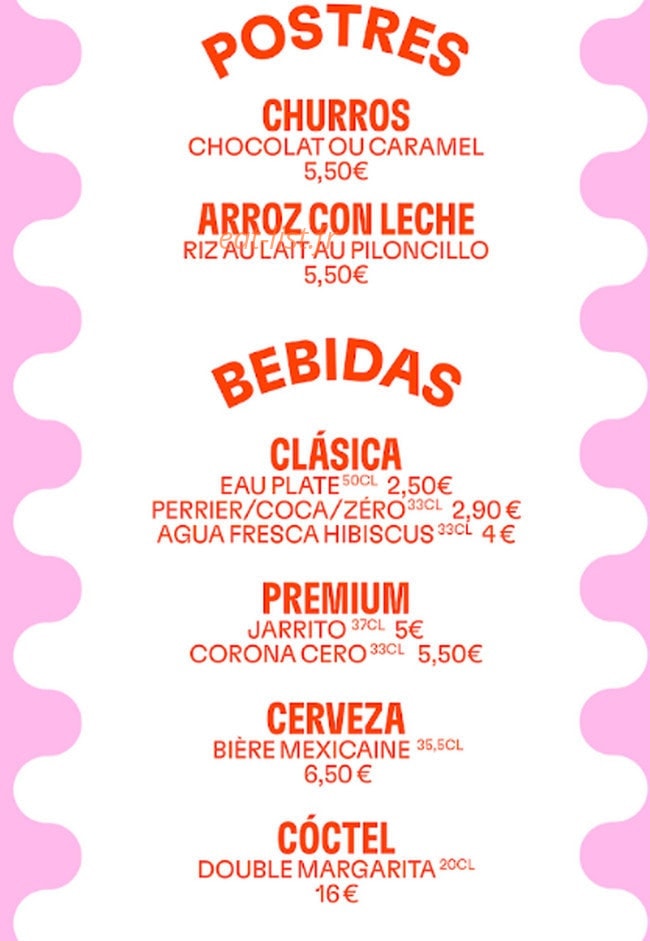Taco Mesa — carte page 4