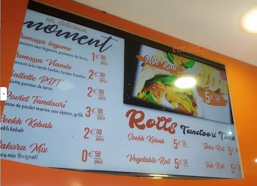 Tandoori Time — carte page 1