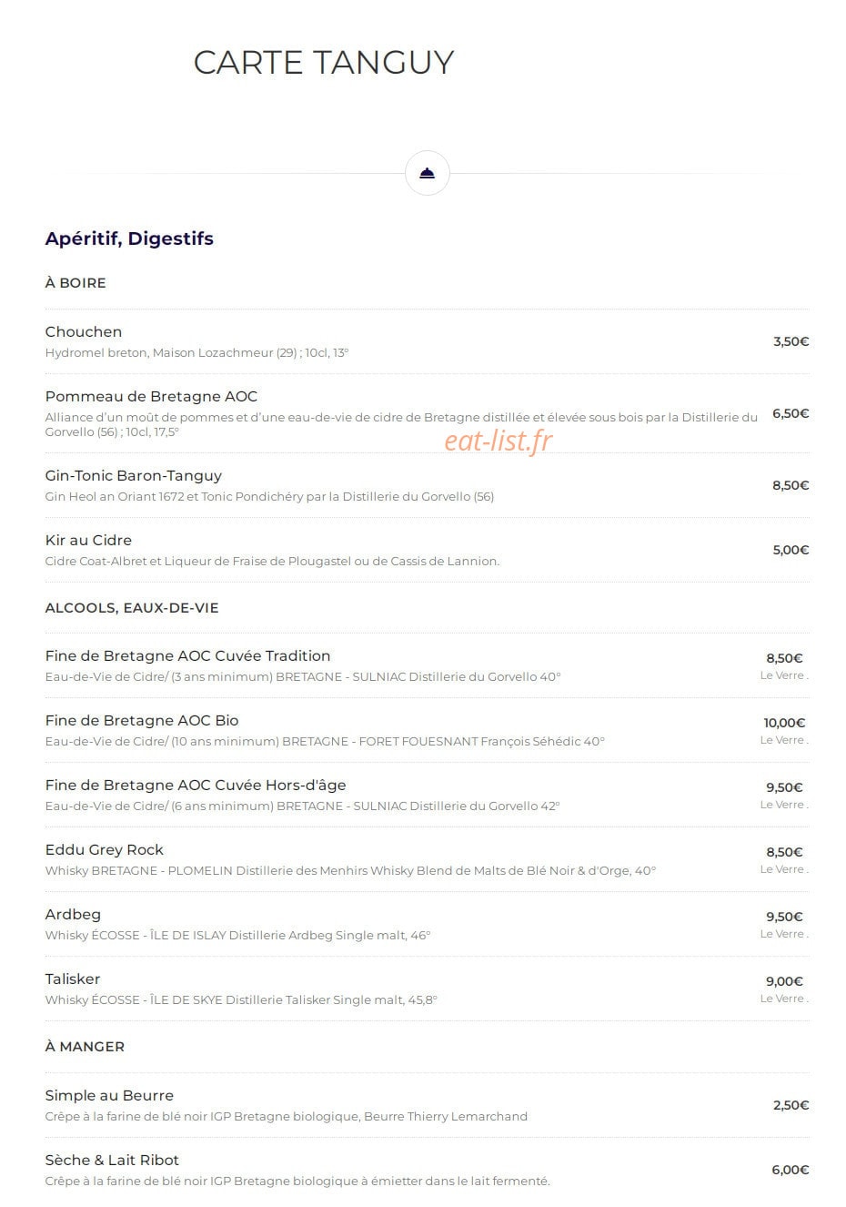 Tanguy — carte page 1