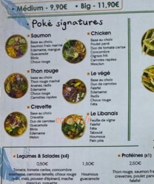 TenBowl — carte page 1