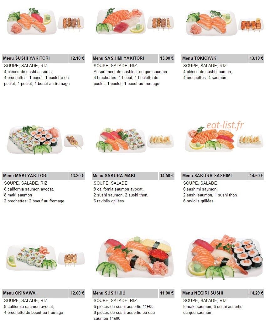 Tokioyaki — carte page 4