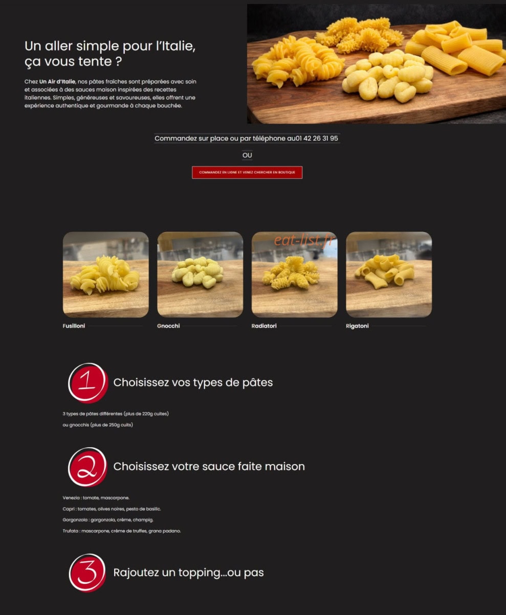 Un air d'Italie — carte page 2