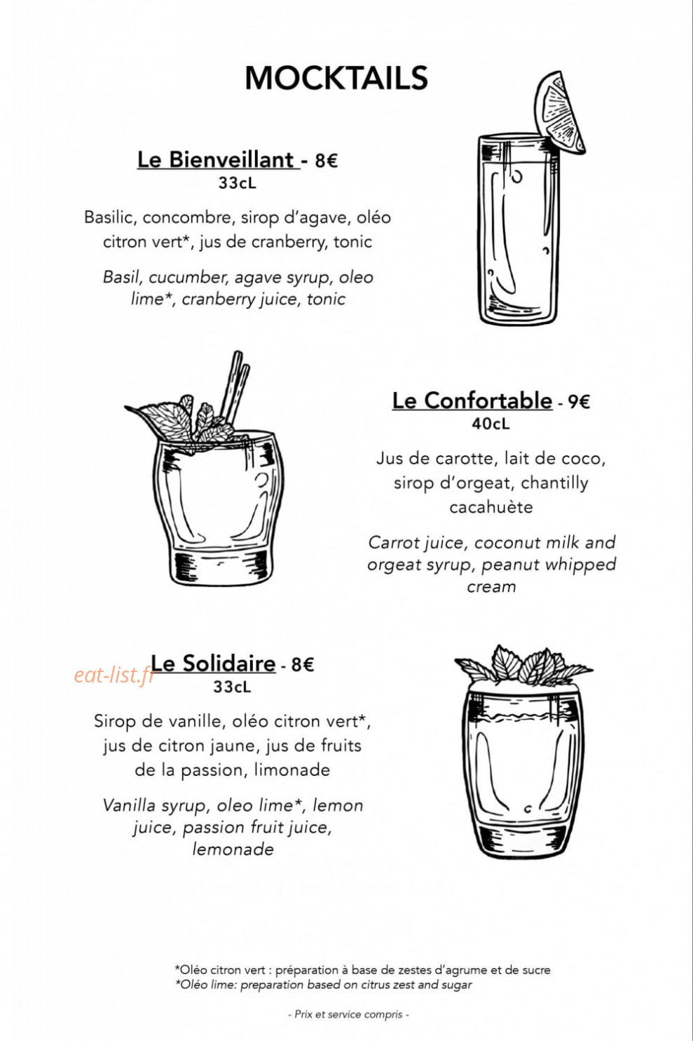 Wanted Café — carte page 8