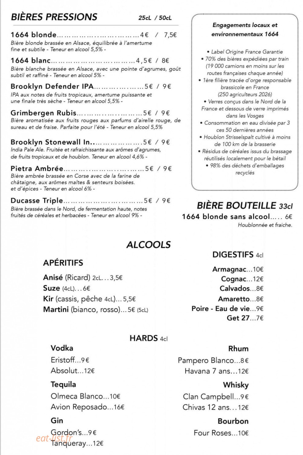 Wanted Café — carte page 9