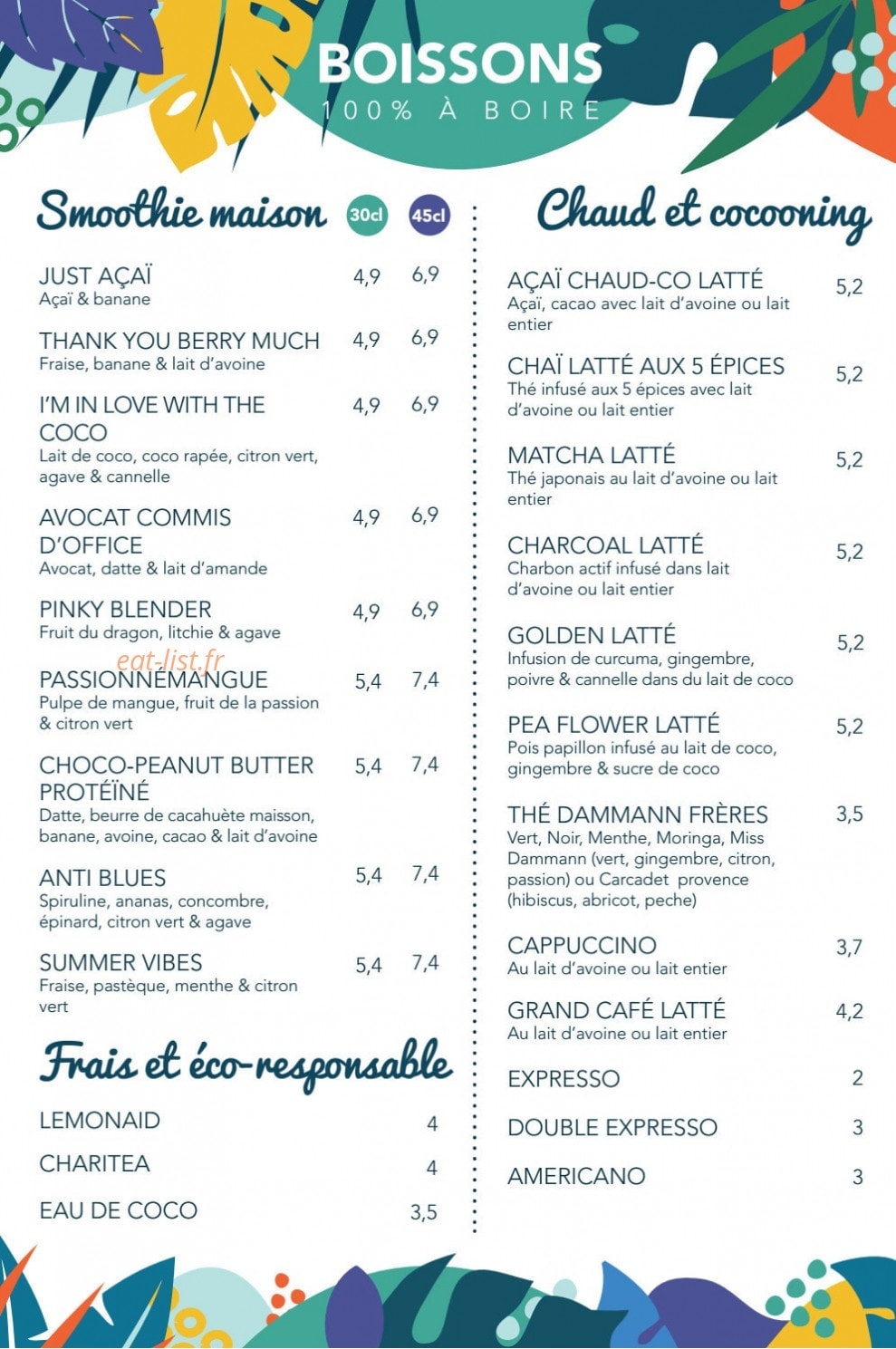 Açaï & You — carte page 4
