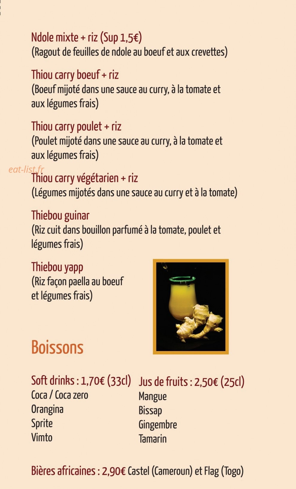 African Croq'box — carte page 4